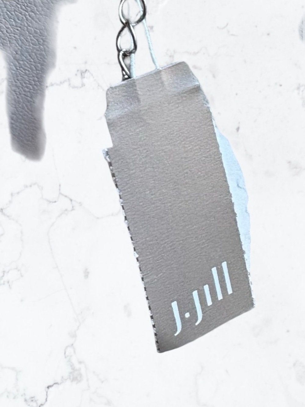 J. Jill Silver-Tone Chain Necklace with Dark Faceted Pendant - Picture 5 of 5